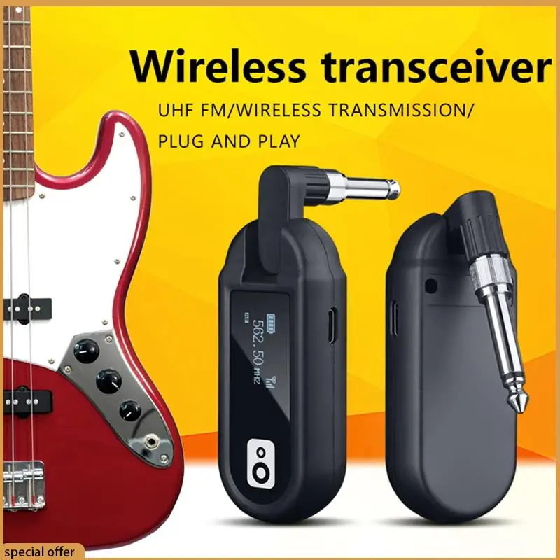 

A68Z M02 UHF Wireless System Transmitter And Receiver For Bass Electric Piano Keyboard Instrument Electric Drum