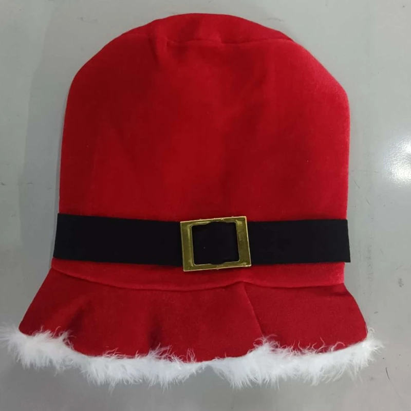 Christmas Top Hat Headwear Thicken Plush Perfect for the Holidays Colorful Outfits for Cosplay Santa Furry Hat