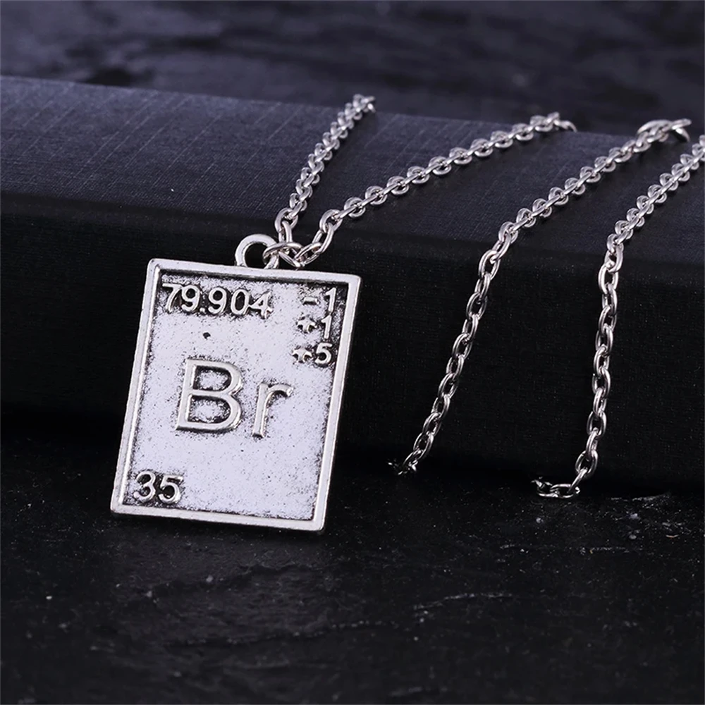 Mode Periodensystem Elemente Halskette Br Ba Inspirierender Schmuck Wissenschaft Halskette Punk Geek Schmuck Für Freunde – Detail 5