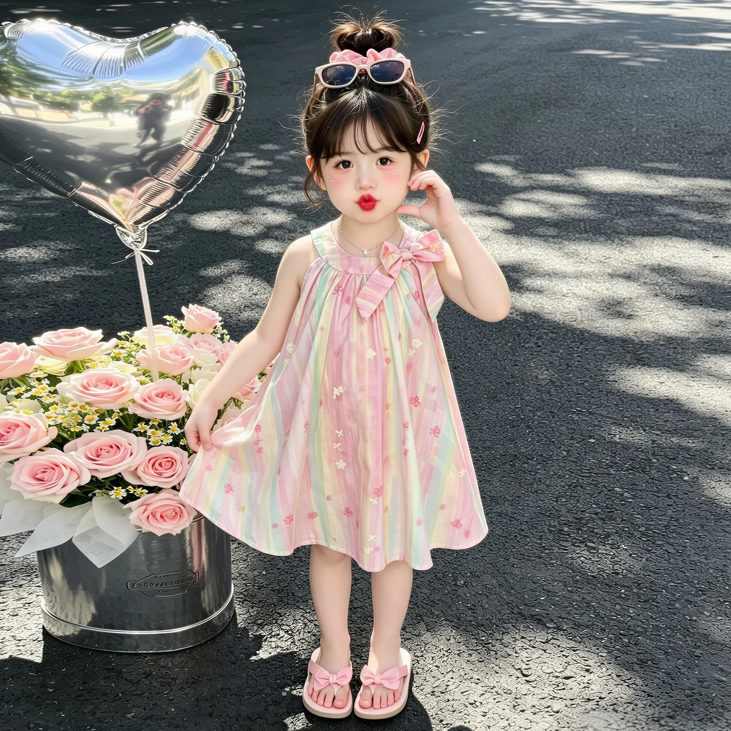 2026 Summer Girls Cotton Vest Dress Natural Cotton Material Soft and Friendly To Baby Skin Light Thin Cotton Cloth