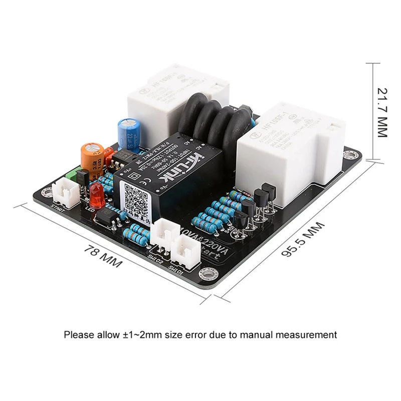 2000W High Power Soft Start Board 30A Dual Temperature Control Switch Delayed Start Board For Amplifier Amp DIY