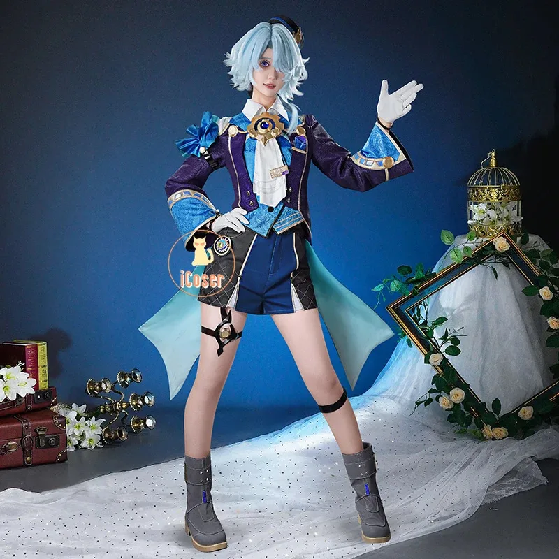 iCoser Misha Cosplay Kostüm Perücke Honkai Star Rail Uniform Hut The Reverie Hotel Bellboy Halloween Party für Frauen Männer Cos Propsa