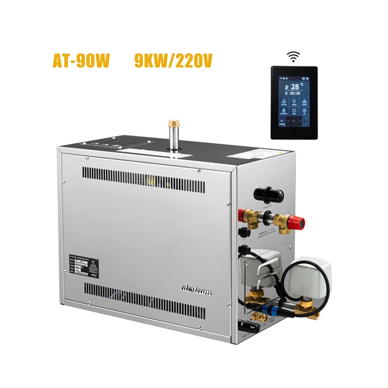Atcsteam 9KW Luxury Spa Shower Steamer Sauna Steam Bath Generator Smart App/Wifi Control for Home Wellness And Relaxation
