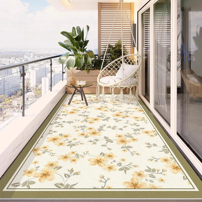 

Water Proof Non Slip PVC Mat Balcony Kitchen Floor Mats Anti-slip Oil-proof Leather Rug Home Decoration Bathroom Carpet Ковер 러그