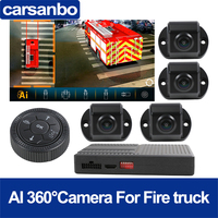 2024 Fire Truck AI 360 Degree Panoramic 3D Bird Eye View Camera Parking Monitor System HD 1080P Surround View Sony 307 cameras