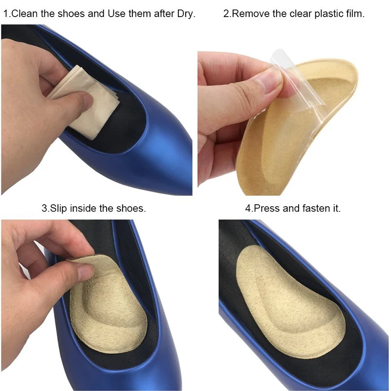 Tcare 1Pair Foot Care Brace Orthopedic Gel Arch Support Insoles -Flat Feet Support Gel Soft Pads Silicone Shoe Adhesive Inserts