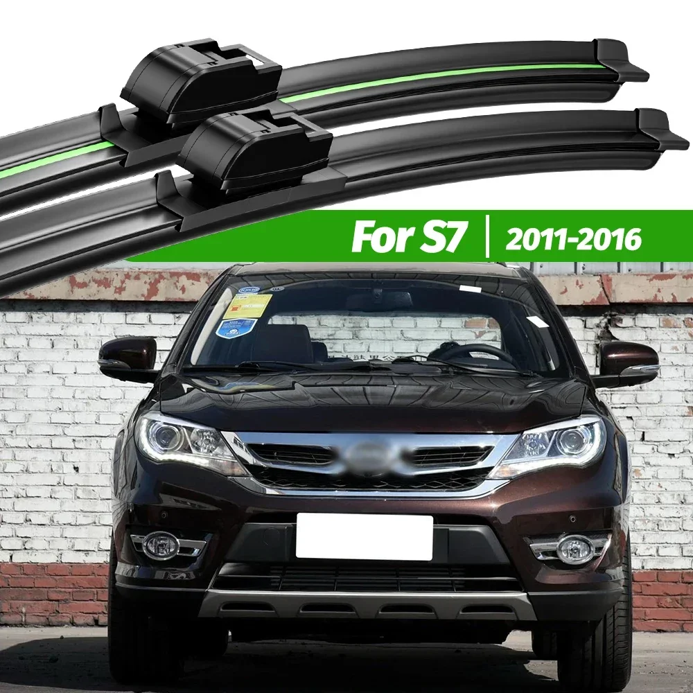 

For BYD S7 2011-2016 2pcs Front Windshield Wiper Blades Windscreen Window Accessories 2012 2013 2014 2015