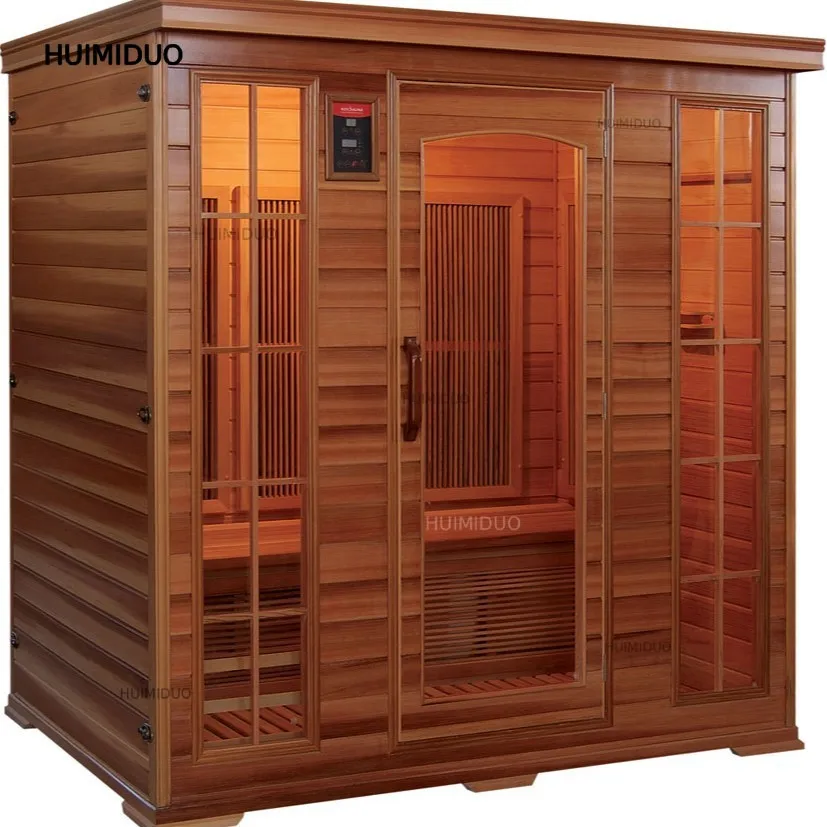 Mobile Family Far Infrared Steam Room Carbon Board Cross-border Sauna Room Four People Red Cedar Sauna