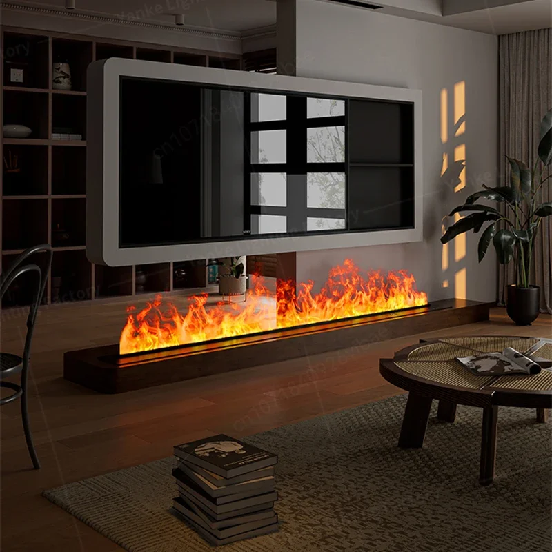 Intelligent 3D Atomized Fireplace with Colorful Steam Flame ECO Decorative Electric Water Vapor for Living Bedroom Home Decor