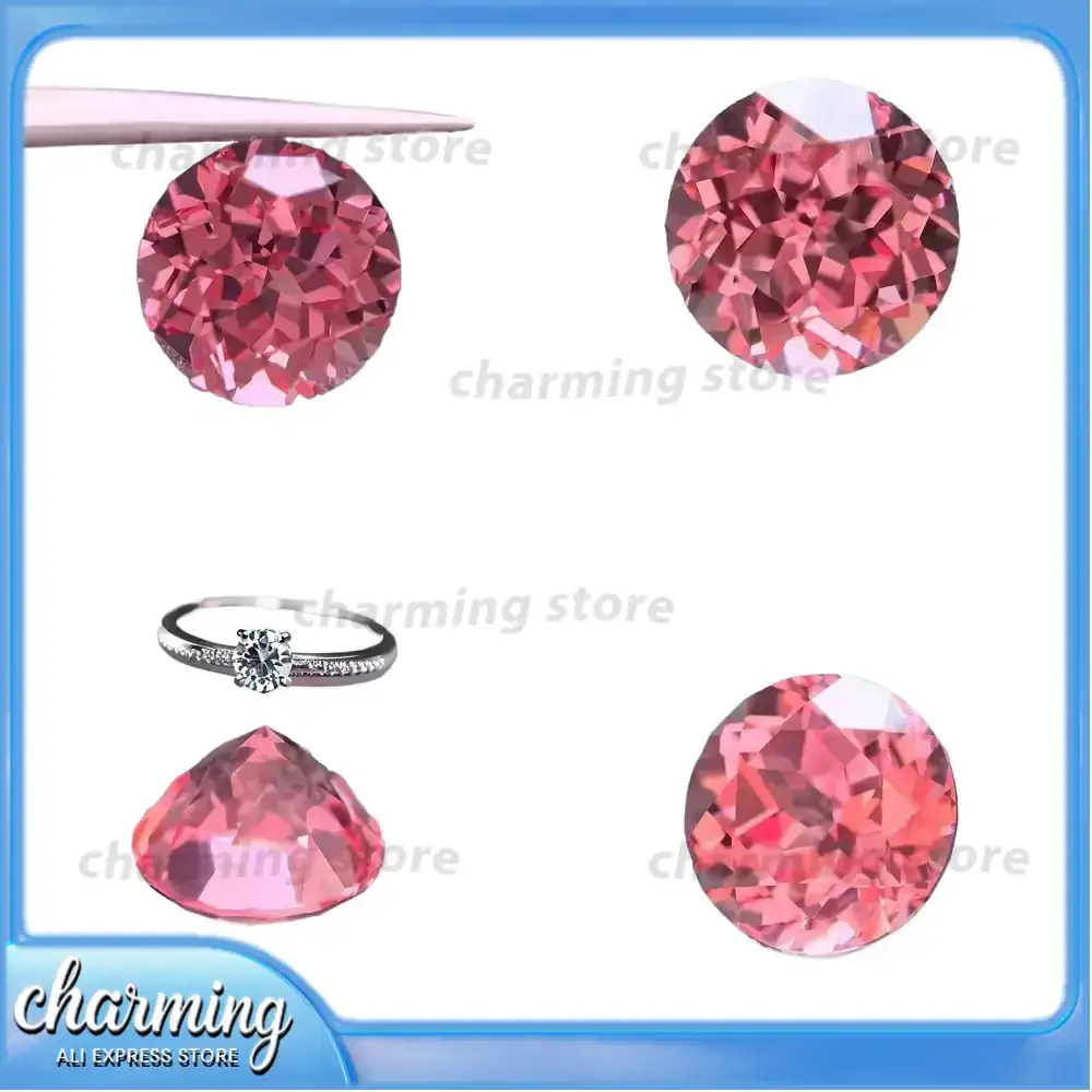 

Lab Grown Pink Sapphire Gemstone Round Cut for Jewelry Making Setting Crafting DIY Engagement Rings Wedding Bands Lab Created