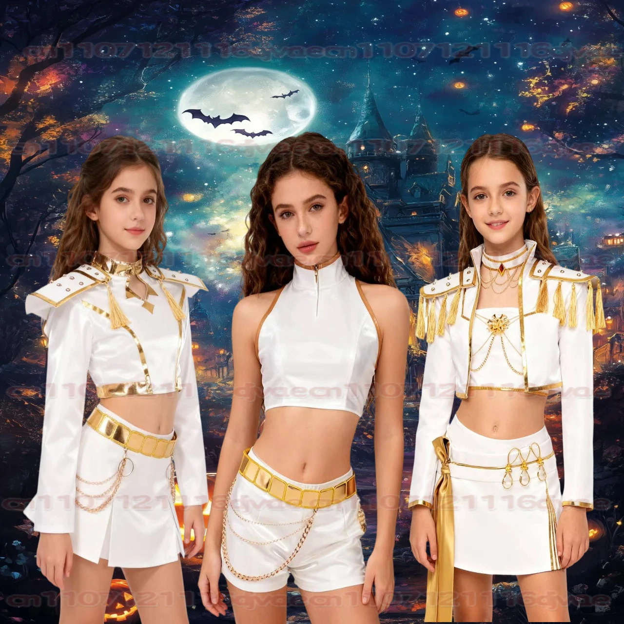 Kpop 데몬 루미 조이 미라 할로윈 코스프레 헌트릭스 헌터스 의상 그룹 아이돌 역할 놀이 카니발 테마 파티 의상 어린이용