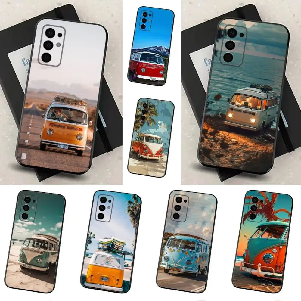 

C-Combi Van Surf Case For Samsung Galaxy A73,52,71,53,32,72,41,J7,22,Note,31,8,9,Soft Black Silicone Cover