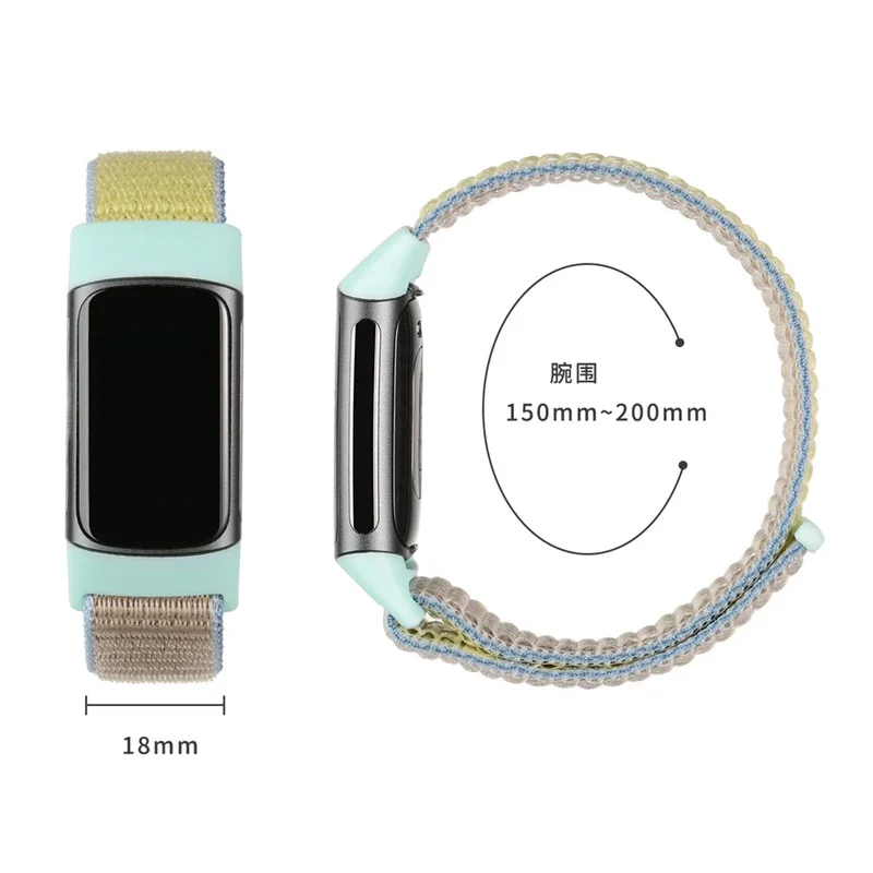 Correia de nylon para Fitbit Charge 5 Smart Watch Weave Loop Bracelet, pulseira para esportes, banda para Fitbit Charge 5