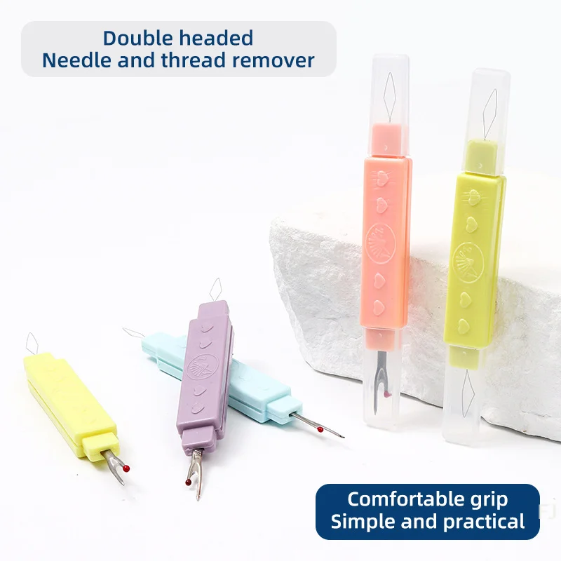 

[YU]2 In 1 Sewing Needle Threader Seam Ripper Dual Purpose Sewing Tool Portable Thread Cutter Double Head With Protective Cover