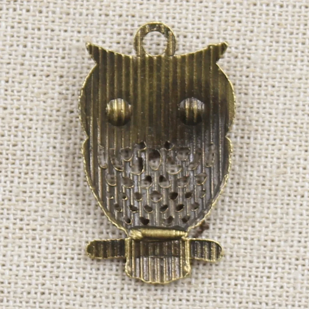 8pcs Charms Owl 32x19mm Antique Making Pendant fit,Vintage Tibetan Bronze Silver color,DIY Handmade Jewelry
