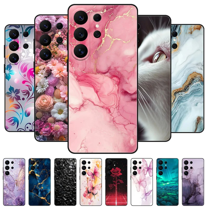 For Samsung Galaxy S26 Ultra Case Luxury Marble Painted Cover Silicone Case For Samsung S26 Plus S26Ultra 5G Soft Shells Coque