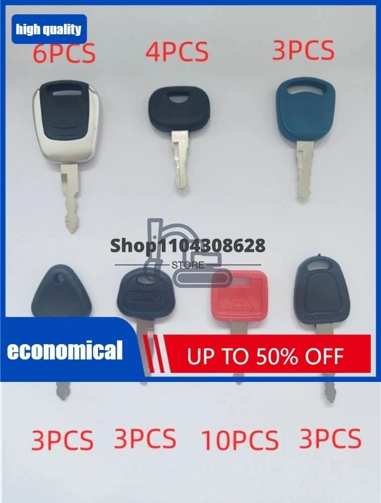32PCS Ignition Keys For Sany Doosan New Holland  Excavator High Quality