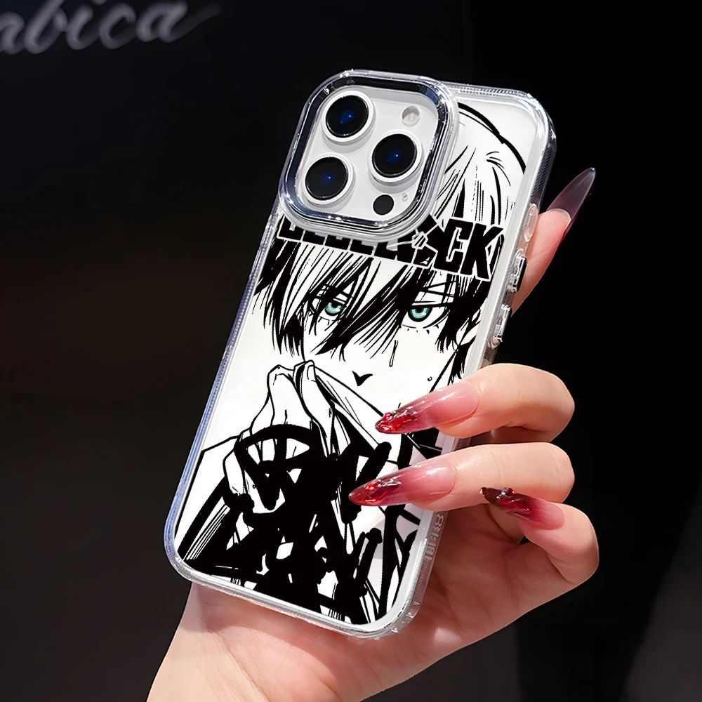 Anime B-Blues Locks Phone Case for Samsung Galaxy S26 S25 Edge S24 S23 S22 S21 S20 FE Ultra Plus 5G Luxury Transparent Cover