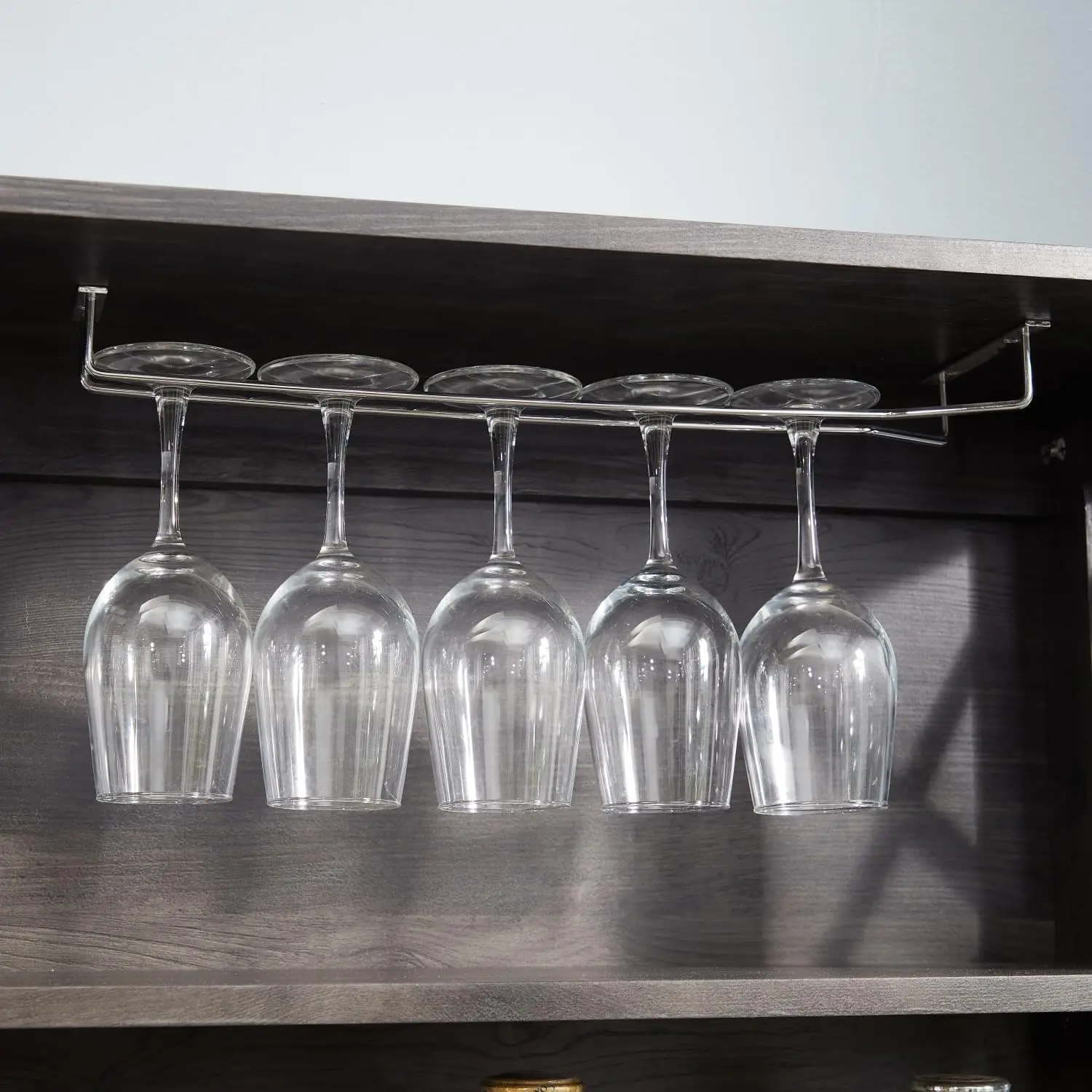 Wine Bar Cabinet com Glass Rack, moldura De Madeira, Farouse Estilo, Home Beverage Center