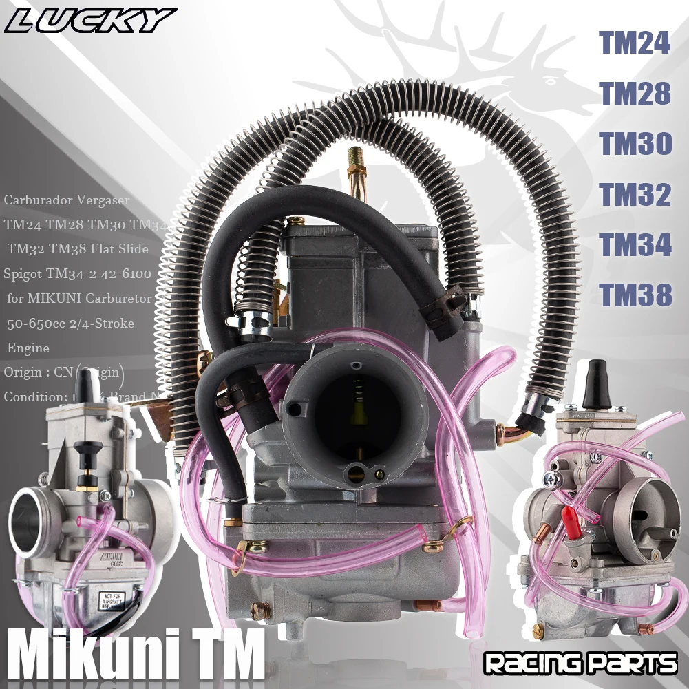 

TM24 TM28 TM30 TM32 TM34 TM38 Карбюратор Vergaser Flat Slide Spigot Carburador для Mikuni Honda CR250 Kawasaki KX125 KX150 CR250