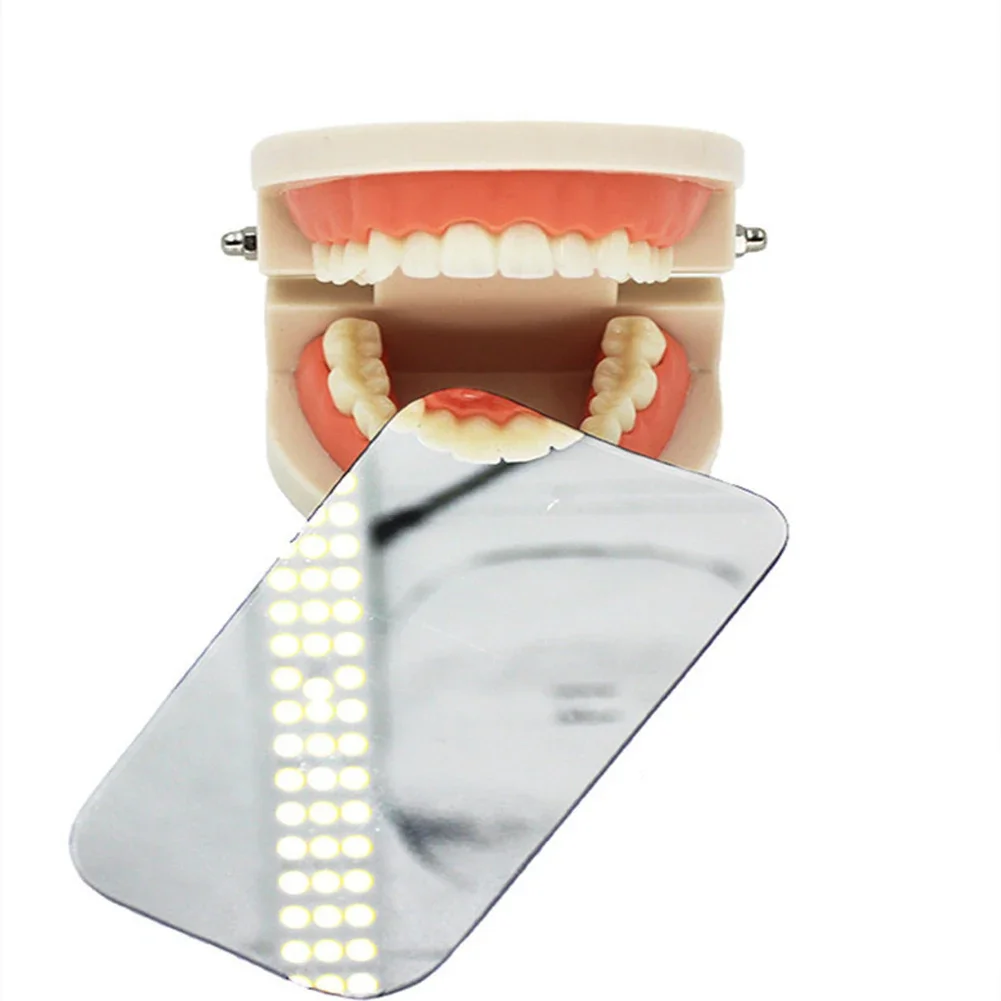 Autoclavable Dental Lab Photography Mirror Board Reflector Double-Sided Occlusal Orthodontic Intra Oral Glass With Storage Pouch