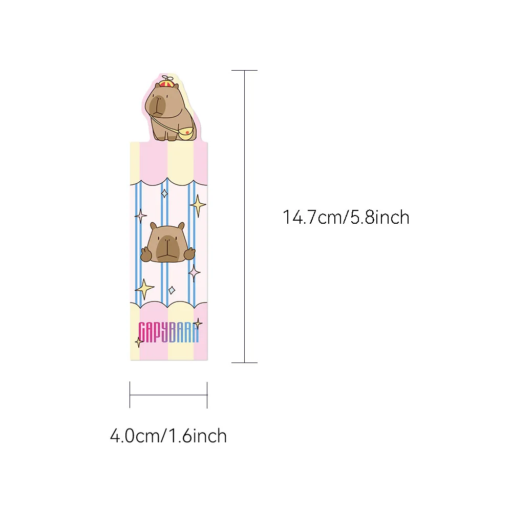 30 Cute Cartoon Capybara Bookmark Small Niche Decoration Reading Book Bookmark Desk Hand Account Portable Bookmark