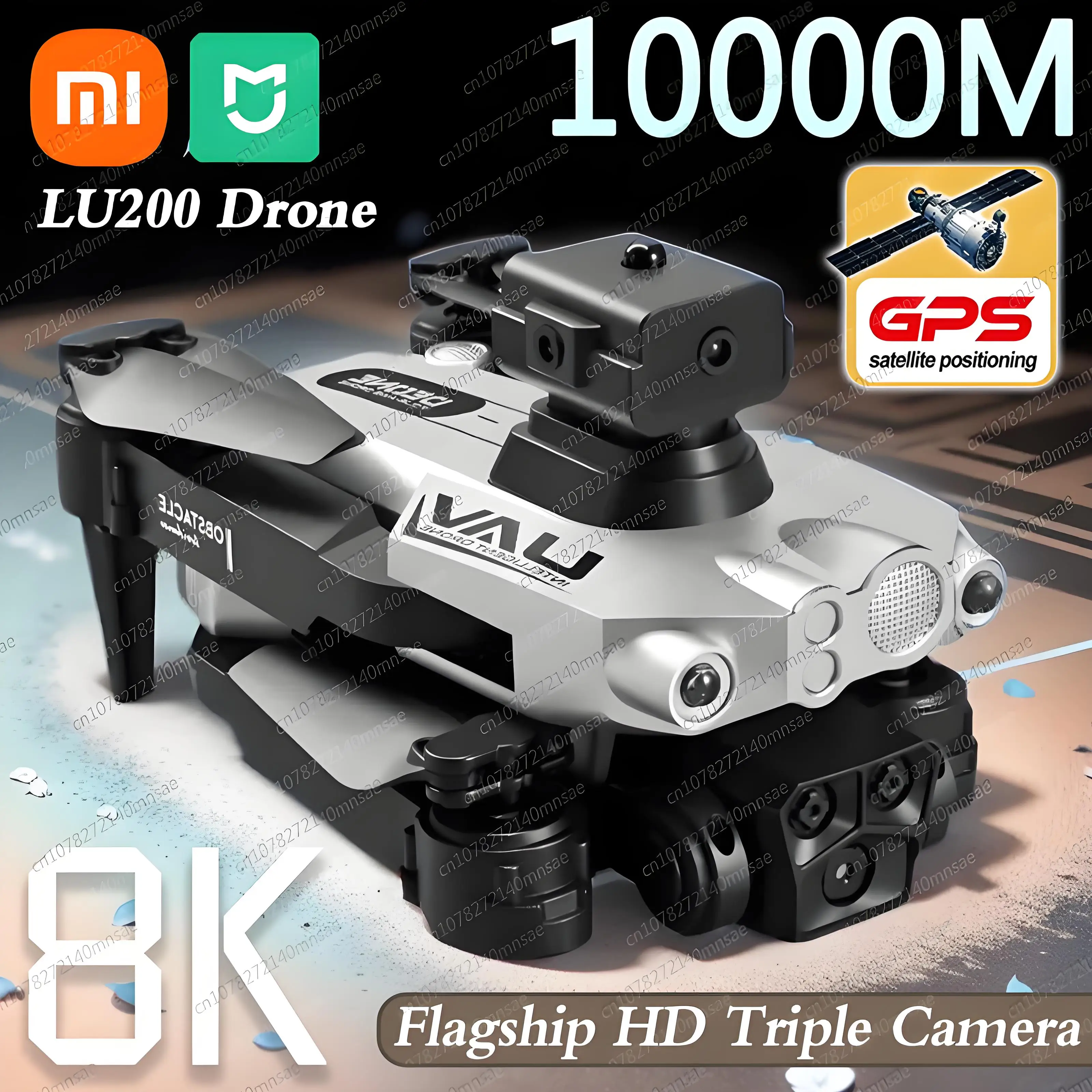 Xiaomi MIJIA LU200 Drone 8K Professionale HD Triple Camera GPS WIFI Optical Localization Four-way Obstacle Drone RC 10000M Toys