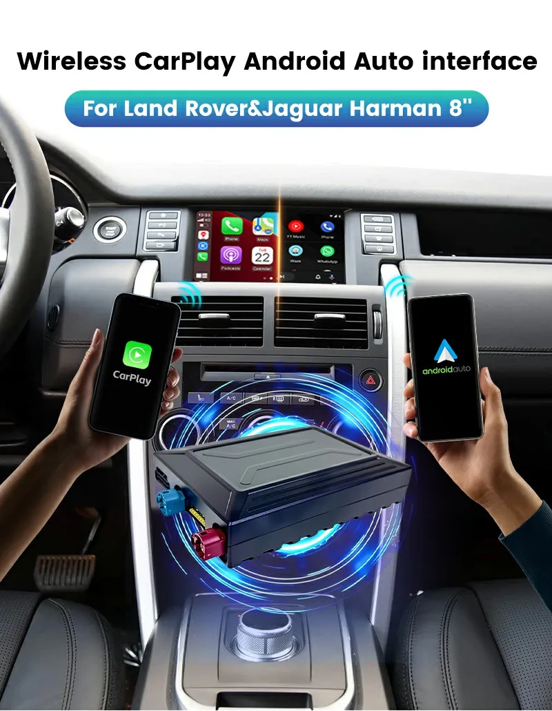 

Wireless CarPlay Android Auto Screen Mirroring for Discovery F-PACE Harman 8 Inch OEM Screen Interface