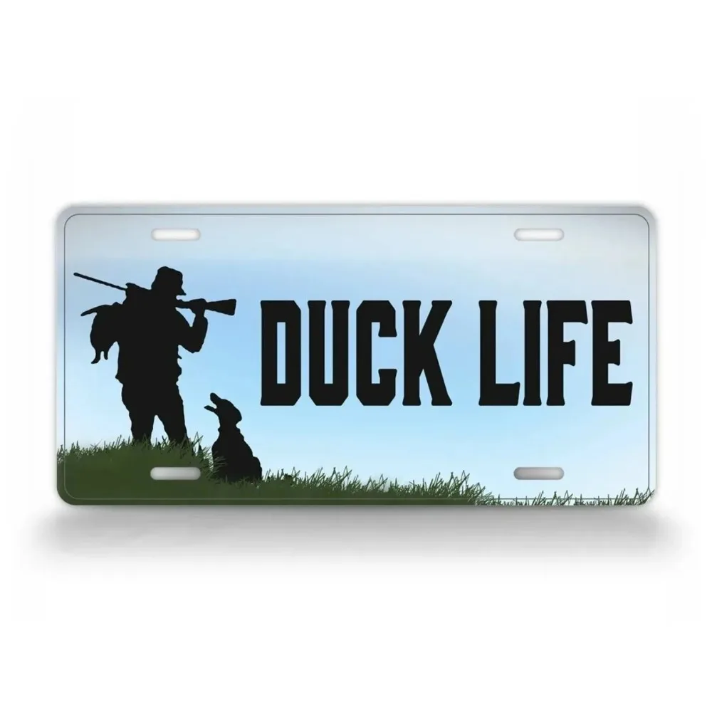 CIFbuy [2D Flat] Personalized Hunter Dog Silhouette Metal Sign,Custom Text Vintage Wall Decor (Only For Decoration)