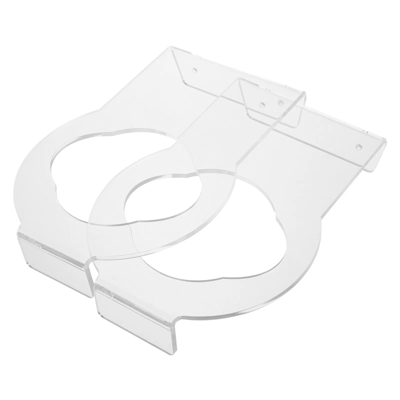 2pcs Wall-Mounted Acrylic Ball Holder Rack for Football, Basketball, Volleyball Storage & Display