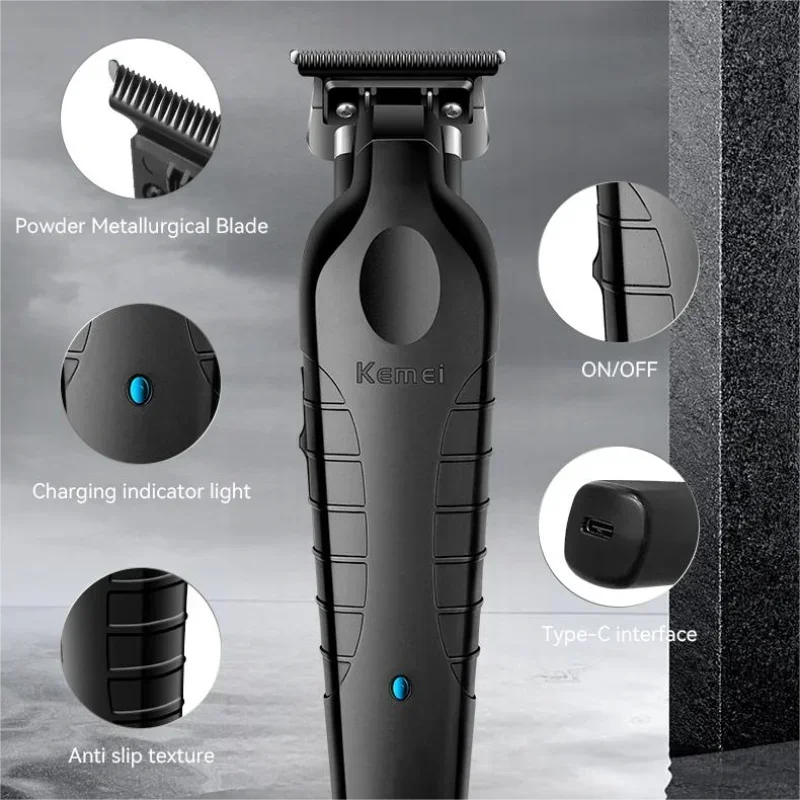 Kemei Km-2299 USB Fast Charging Barber Machine Blades Hair Cutter Rechargeable Cordless Hair Trimmer Hair Clippers Men Trimmer