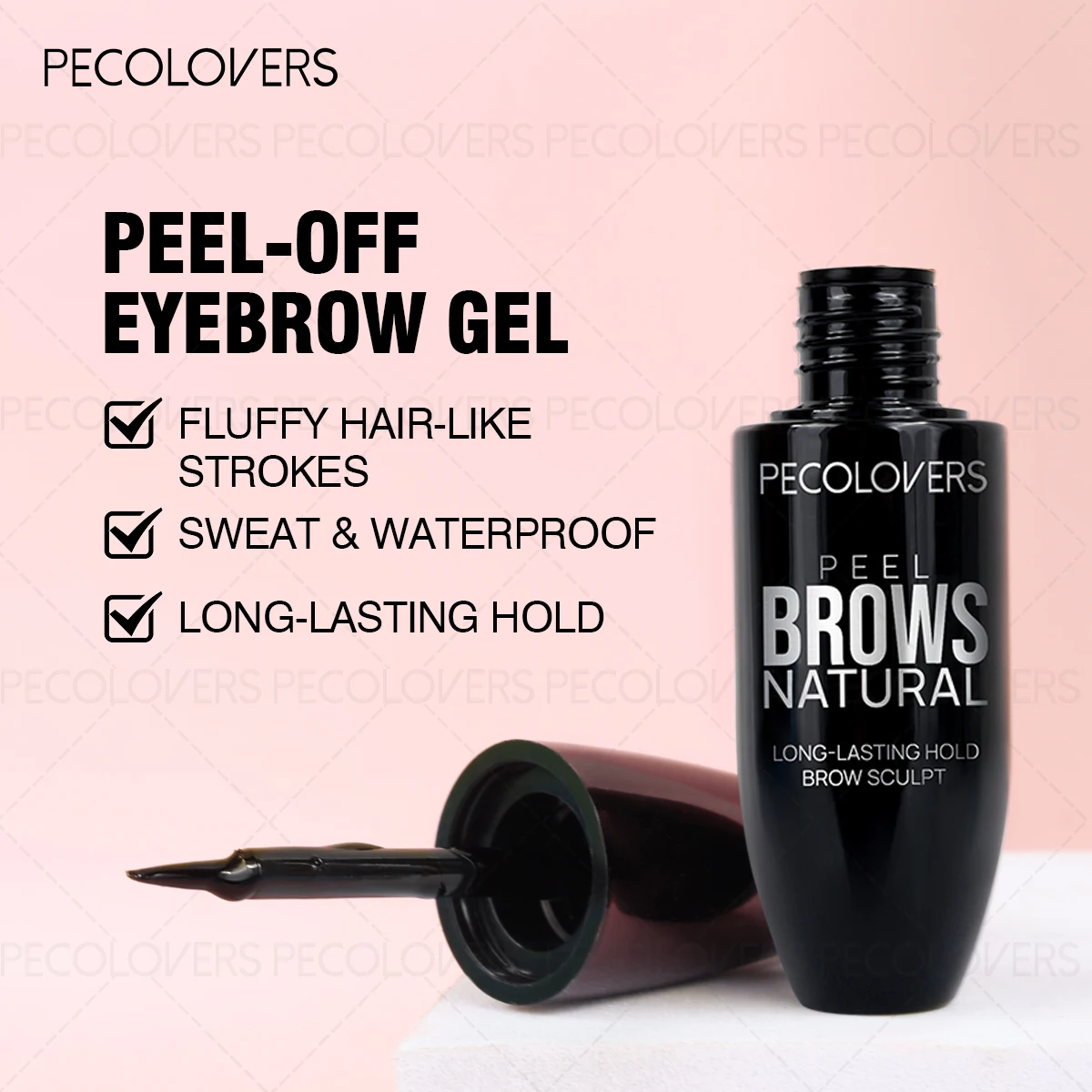 1PC natuurlijk 3D-effect, peelingfilmvorming, mat, eenvoudige make-up verwijderen, scheurende wenkbrauwcrème om perfecte wenkbrauwen te creëren