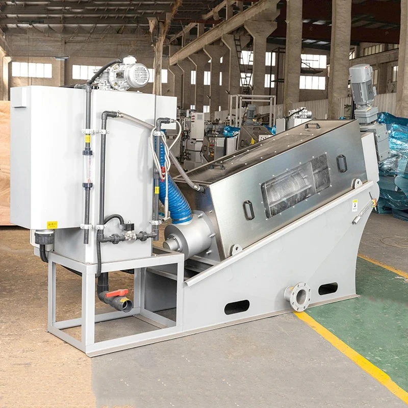 Stainless Steel Pile Screw Sludge Dewatering Machine Aquaculture Sewage Treatment
