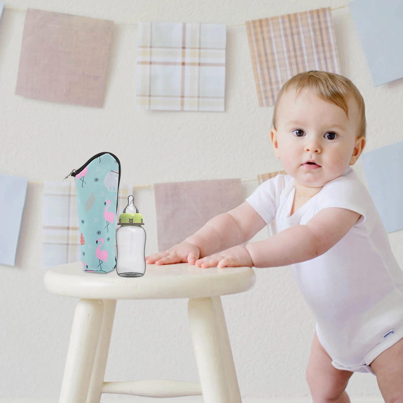 BiSantos double avec sacs thermiques, lait en polyester, essentiel pour bébé