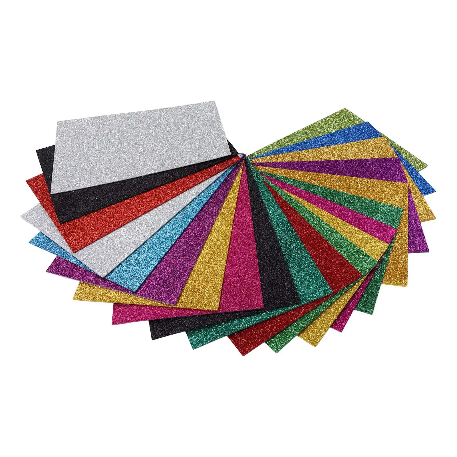20 Sheets A4 Glitter Foam Sheets for Kids 2mm Cuttable Handcraft DIY Signal Sided Self Adhesive Foam Sheets for Scrapbooks