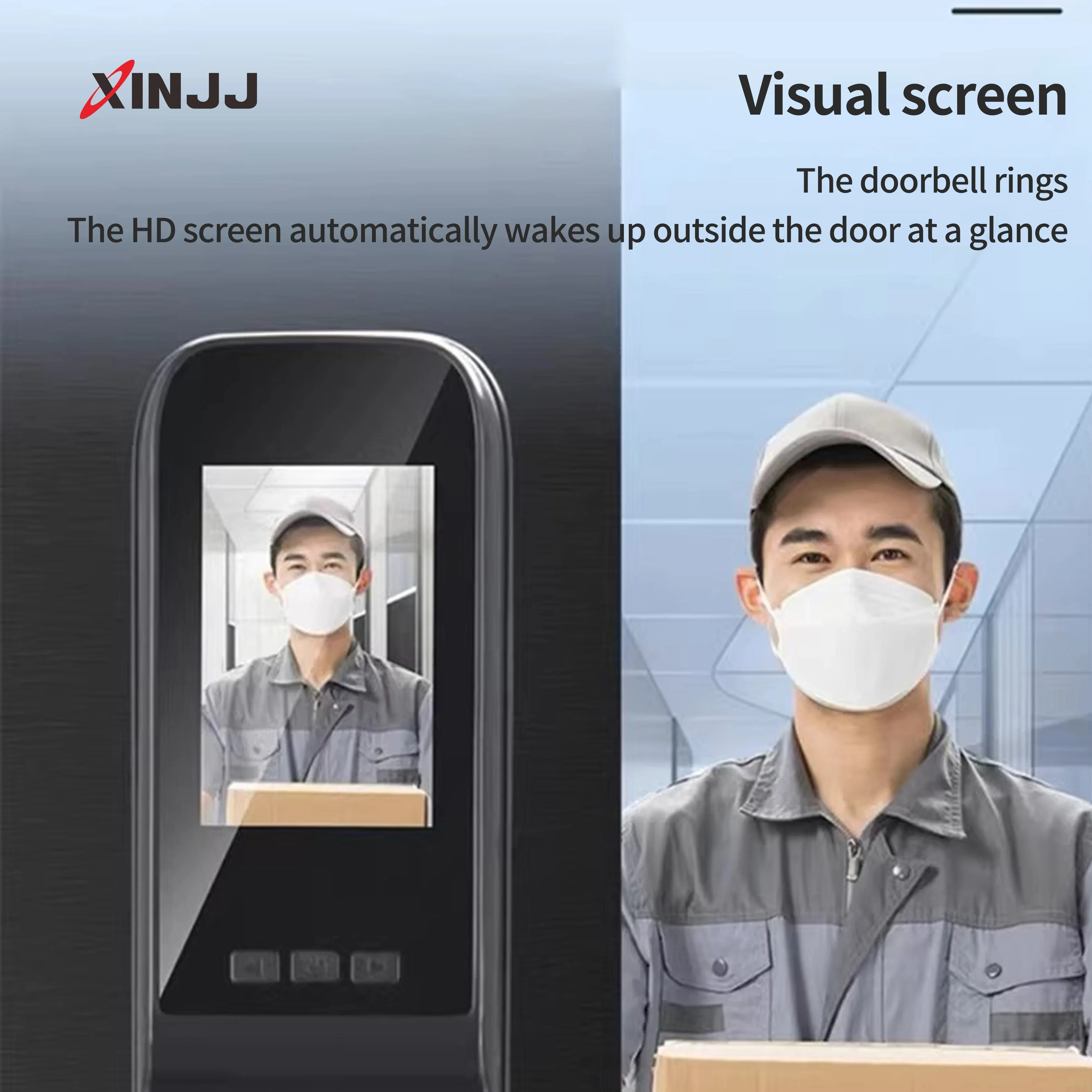 Intercomunicador Visual Cat Eye Bloqueio Inteligente, P8 Mais