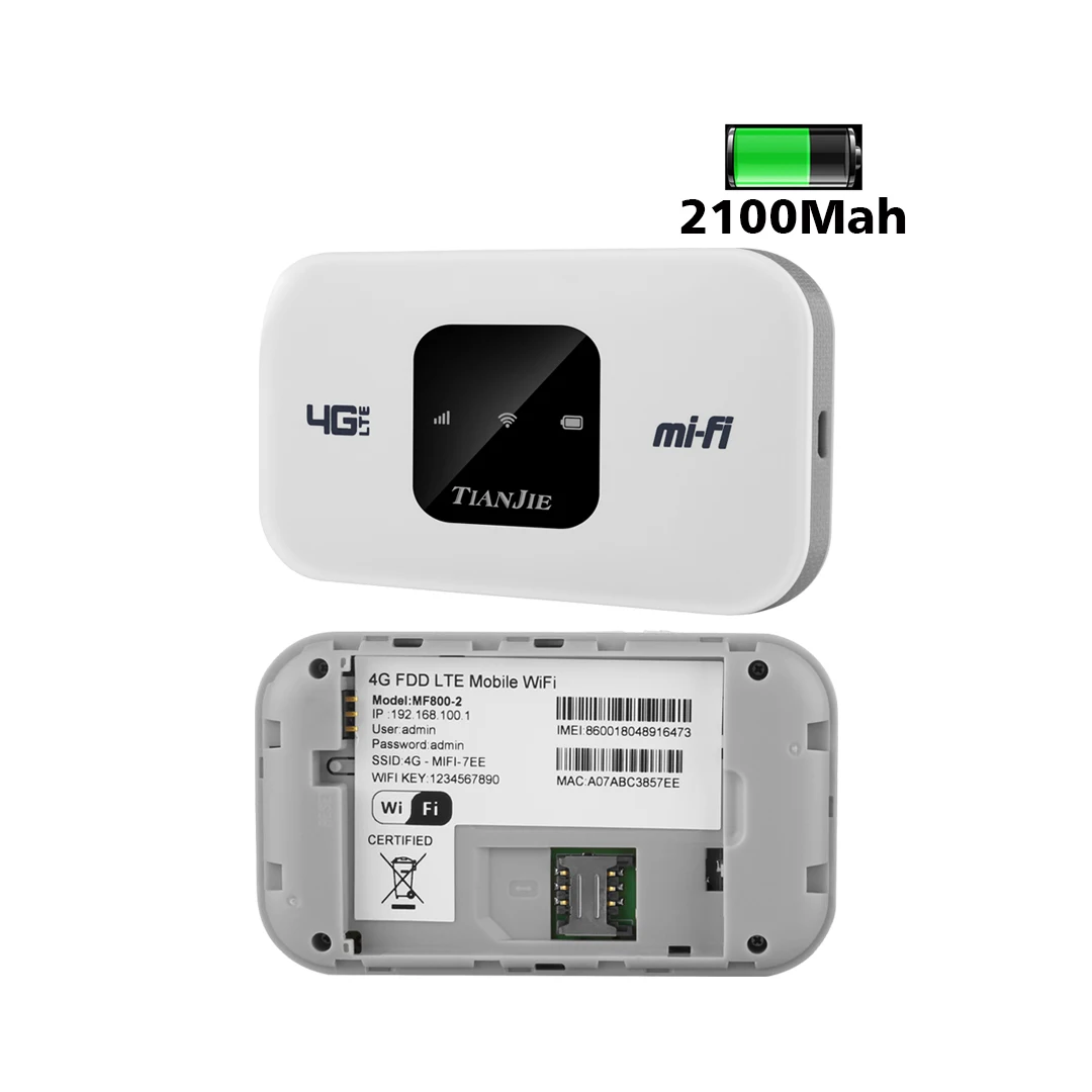 Imagem -05 - Roteador Wi-fi 150mbps Cartão Sim 4g Mini Modem sem Fio ao ar Livre Amplificador de Sinal Fdd Tdd Carro Móvel Malha Wi-fi com Bateria de 2100mah