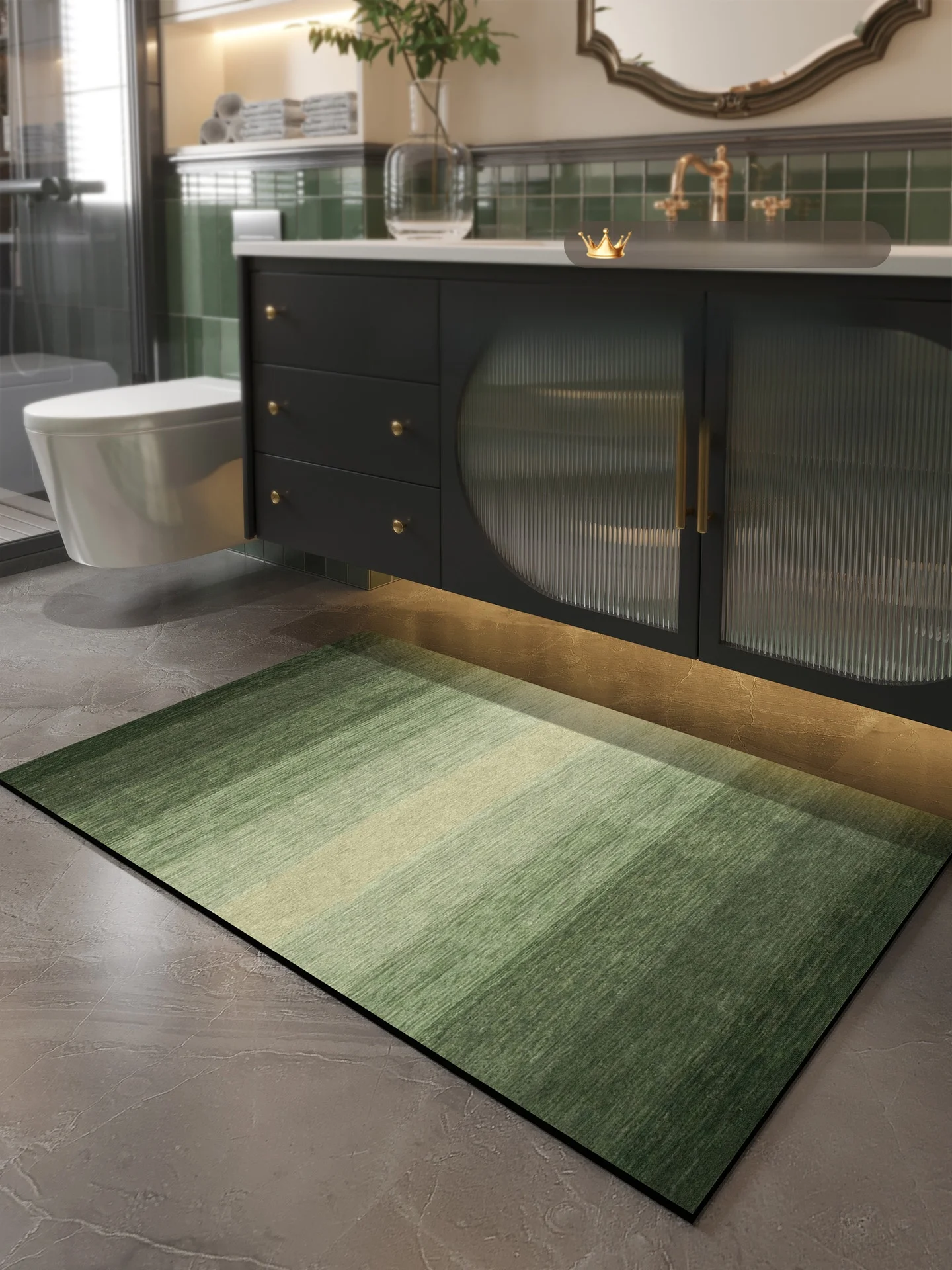 

2026 New Batoom Mat Silicon Dendroid High Absorbency Non Slip Foot Pad Luxury Toilet Entrance Qui Dry Carpet Home Use