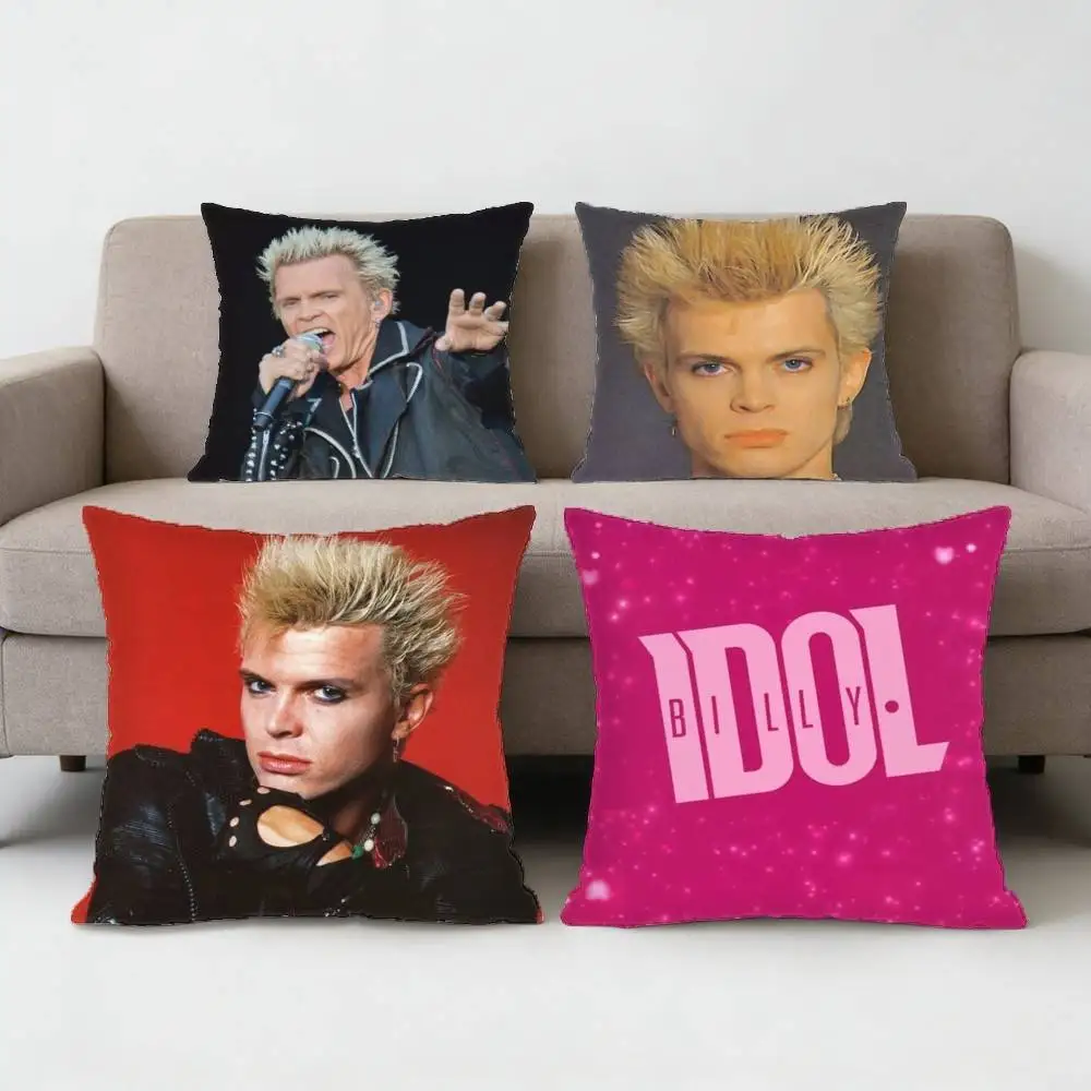 

Famous B-Billy Idol Pillow Case Anti-dustmite Pillowcase Invisible zipper silky short plush Sofa cushion cover