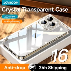 Joyroom Case For iPhone 16 Pro Max Case Crystal Transparent PC Anti-Yellow Lens Protection Cover For iPhone 16 Pro 16 Plus Case