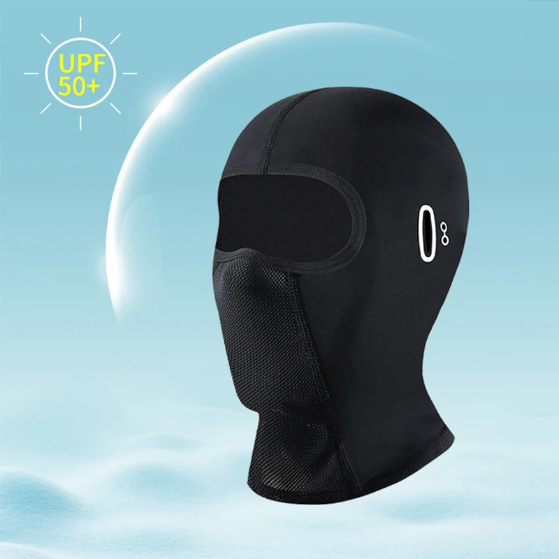 Men's Thin Ice Silk Sun Protection Hat Face Mask Breathable Cycling Inner Lining Hat for Outdoor Sports