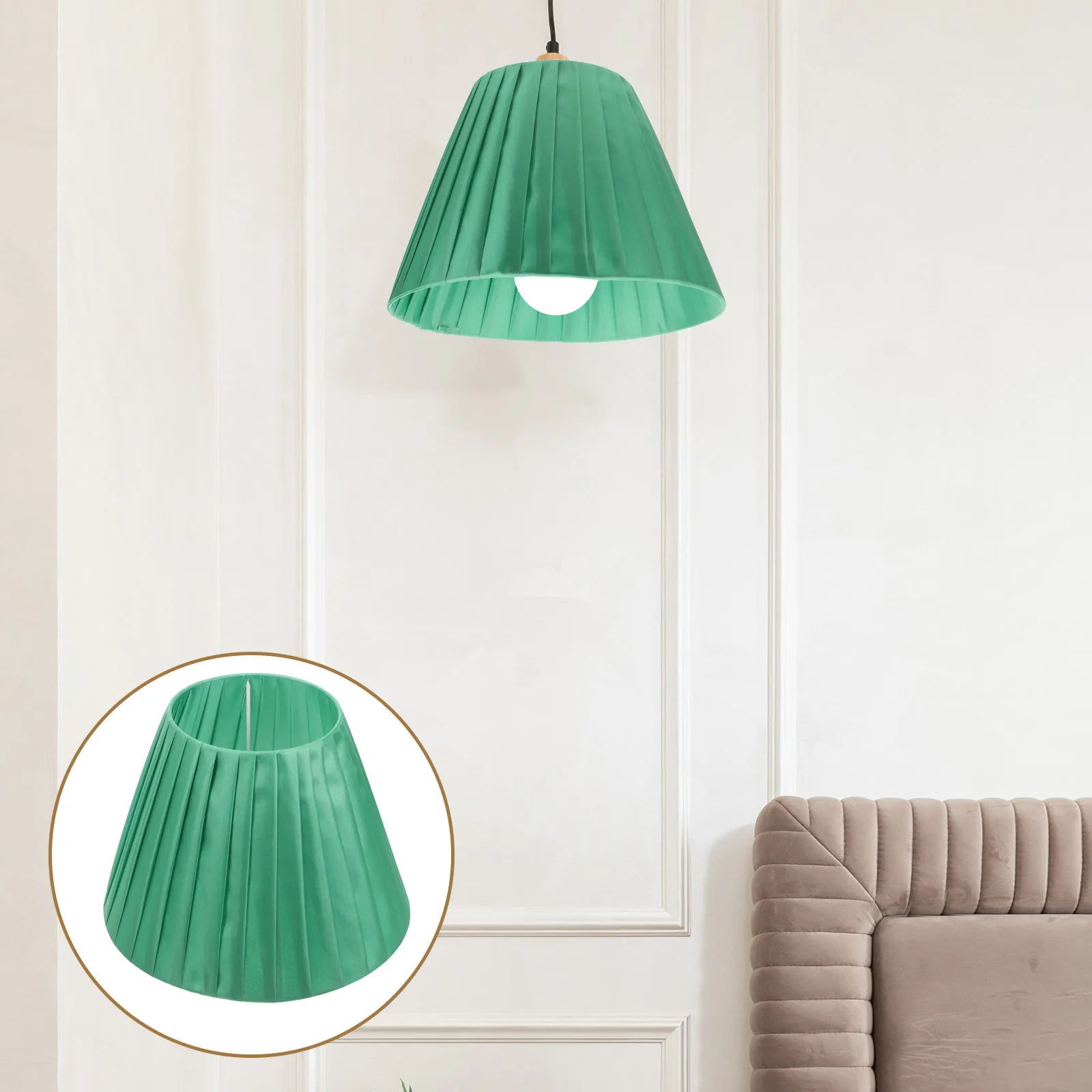 

Pleated Fabric Lampshade 130x240x190 White Table Floor Bedside Lamps Cloth Cover Replacement Shades Soft Light Decorative Sturdy