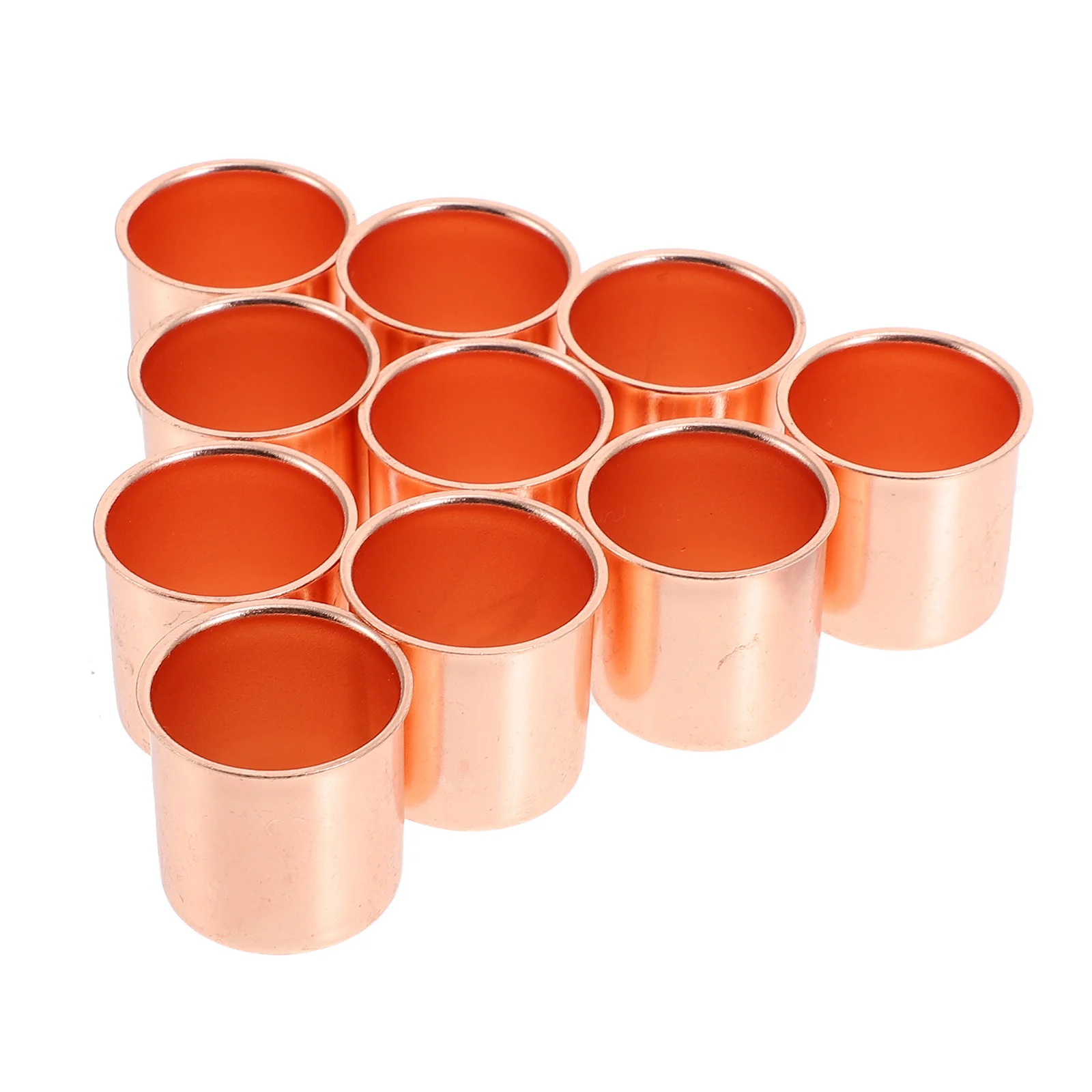 10Pcs Metal Cup Mini Metal Holder Decorative Candlestick Party Wedding Home Use Candlelight Decor