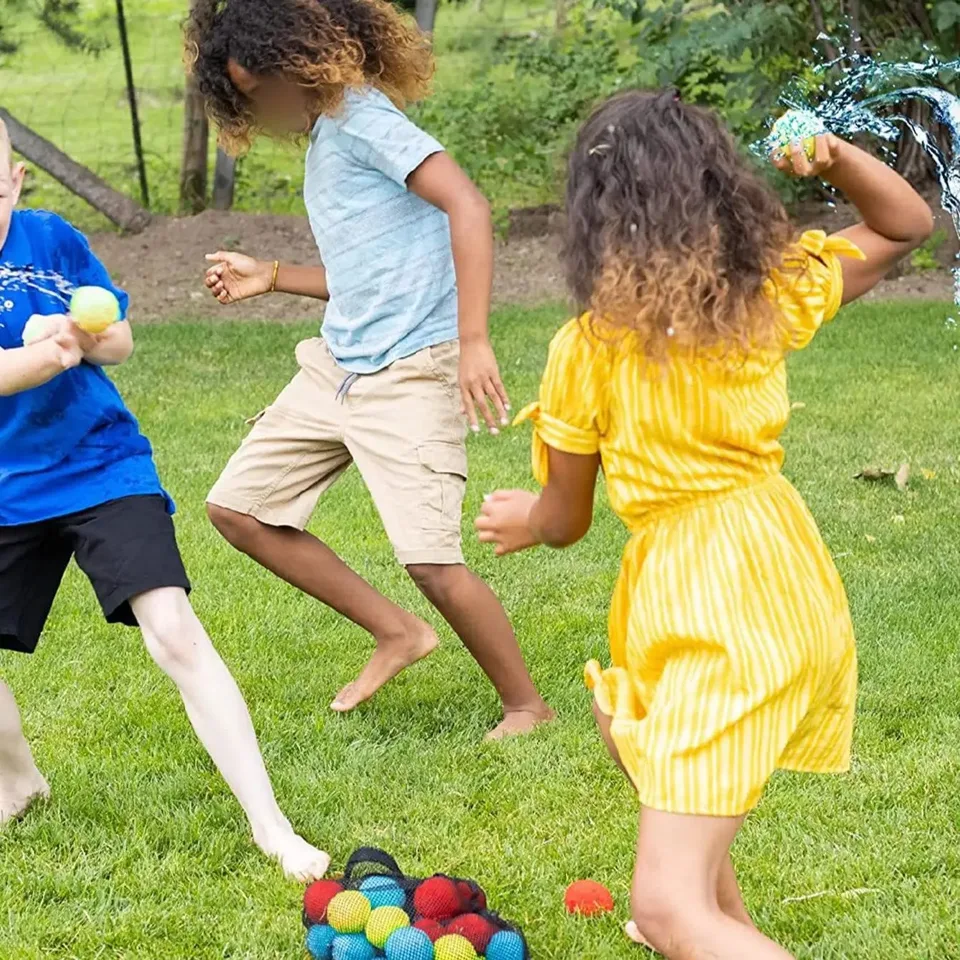 Bolas De Esponja De Agua Reutilizables – 60 Unidades De Globos Suaves Para Peleas De Agua, Juguetes De Verano Para Piscina Y Playa