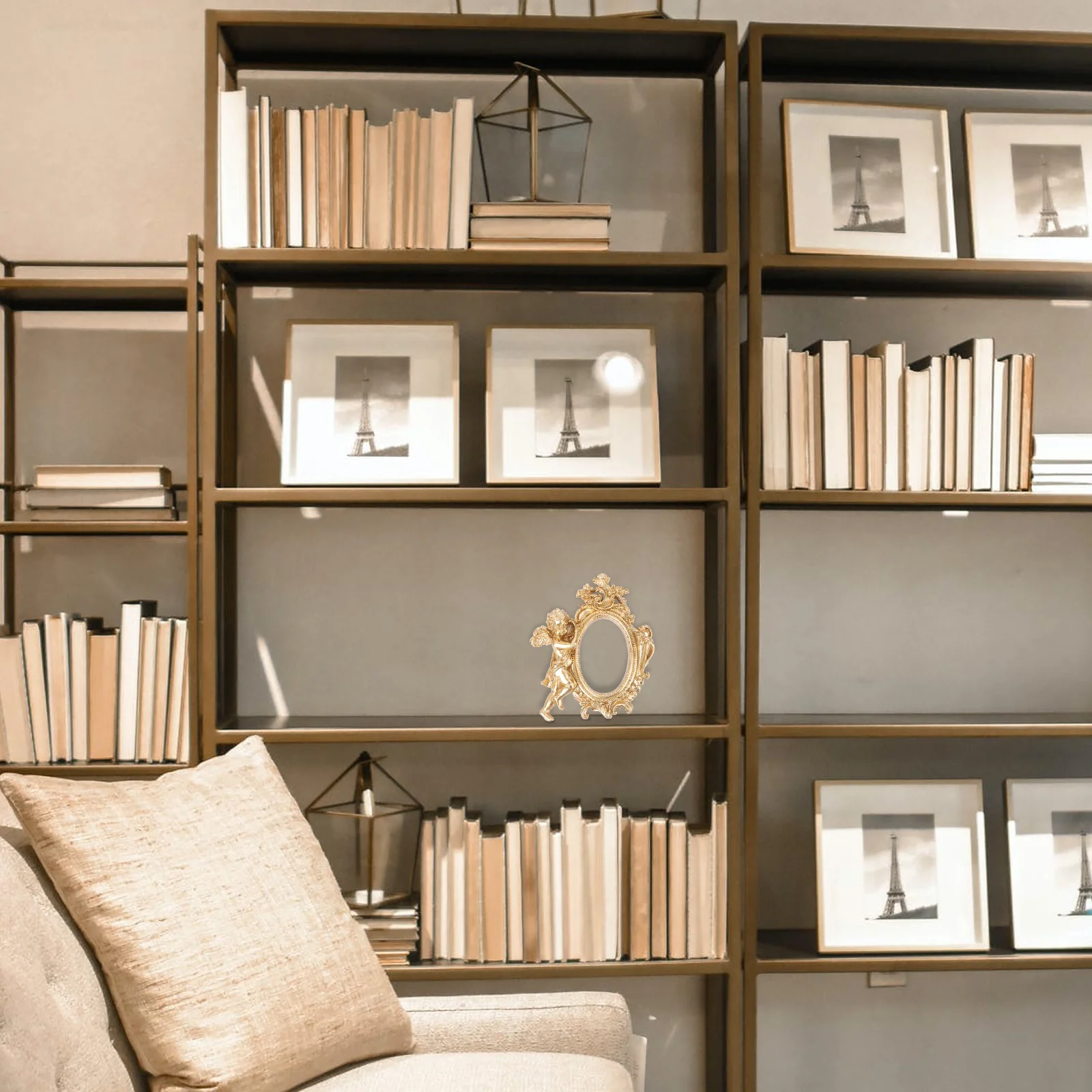 

1Pcs Golden Retro Photo Frame Photo Prop Quality Resin Home Decor Photography Background Ornament Photography Prop