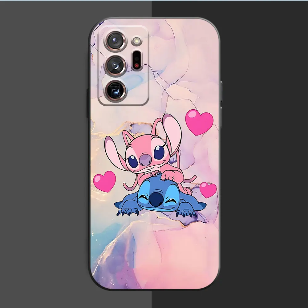 Disney Stitch Love Cover Phone Case for Samsung Galaxy S10 S9 S8 Plus Note 20 Ultra Note 10 Plus Note 9 8 S10 Silicone Shell