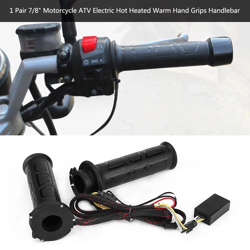 Heated Grips for Motorcycle 1 Pair 12W-24W 12V 22Mm(7/8\