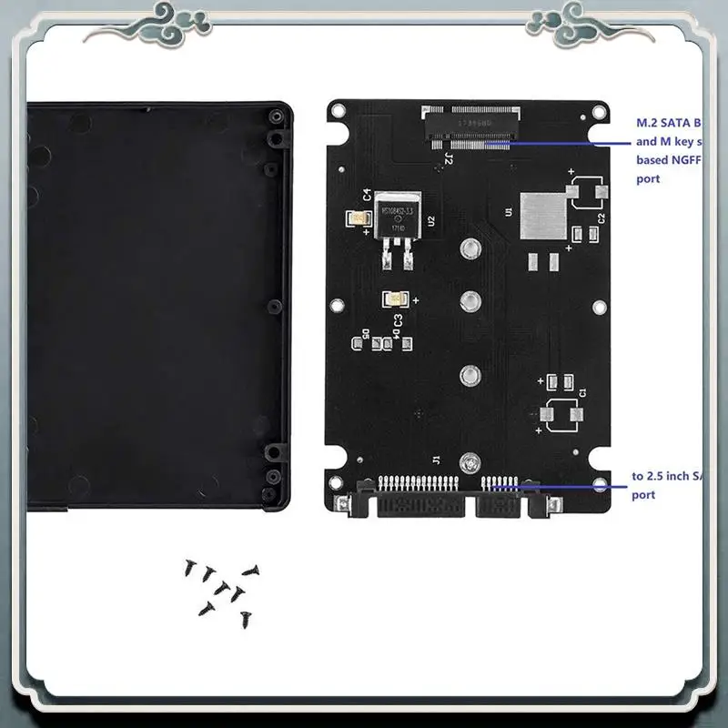 

Премиум 2X M.2 NGFF на 2,5-дюймовый разъем адаптера SATA SSD/MSATA на SATA (ключ B для адаптера ПК M2 + M Настольная розетка NGFF)