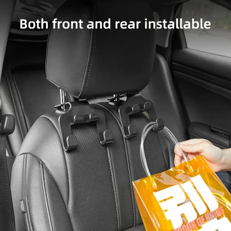 1/2/3/4Pcs Car Seat Headrest Hook 4 Pack Hanger Storage Organizer Universal for Handbag Purse Coat Fit Universal Vehicle