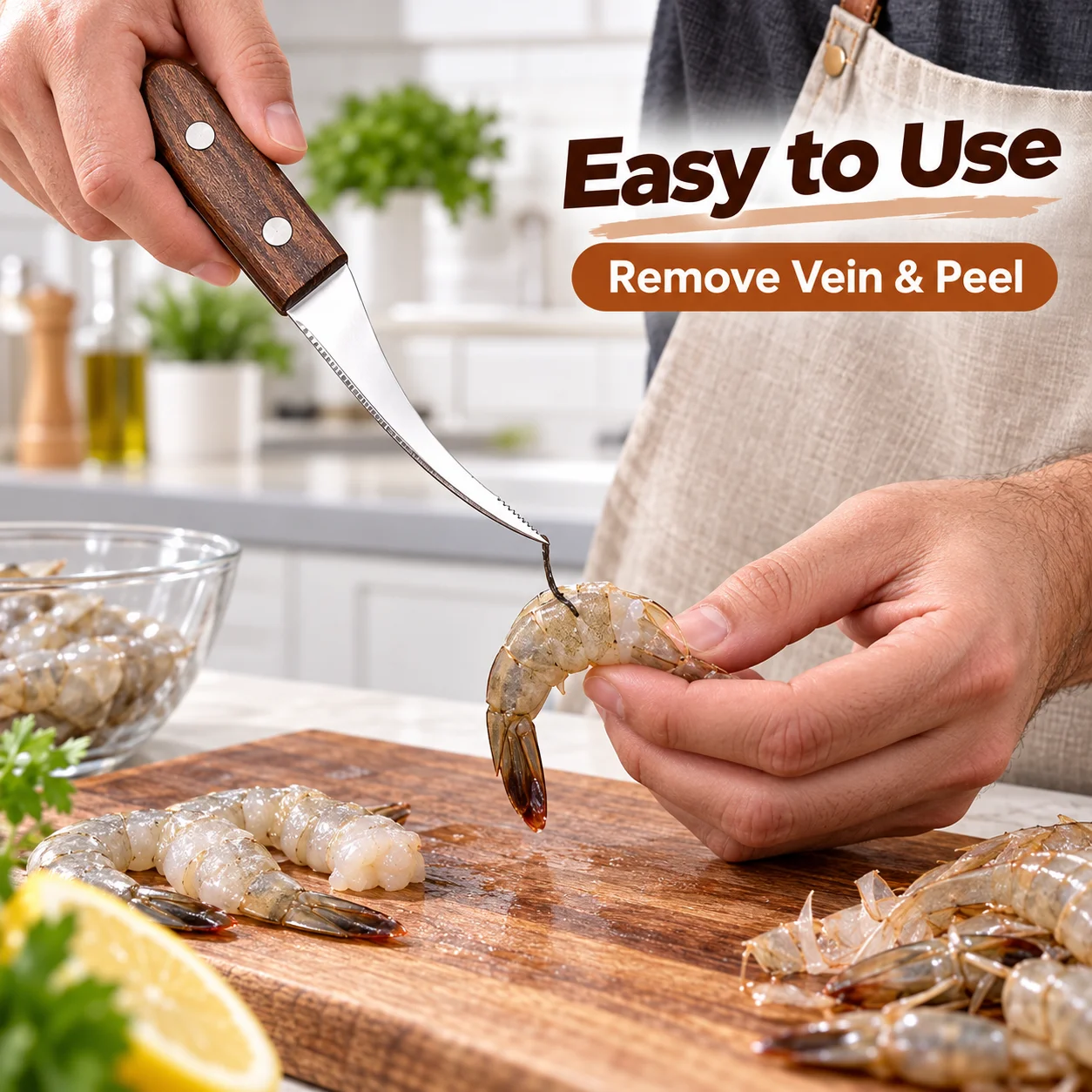 Stainless Steel Seafood Shrimp Peeler Deveiner Tool Line Remover Kitchen Gadget
